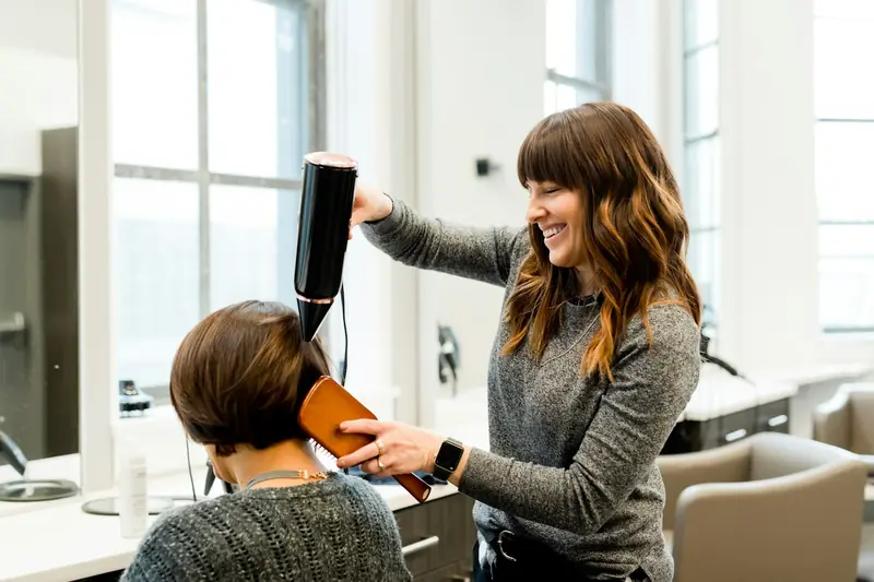 Salon professional at work